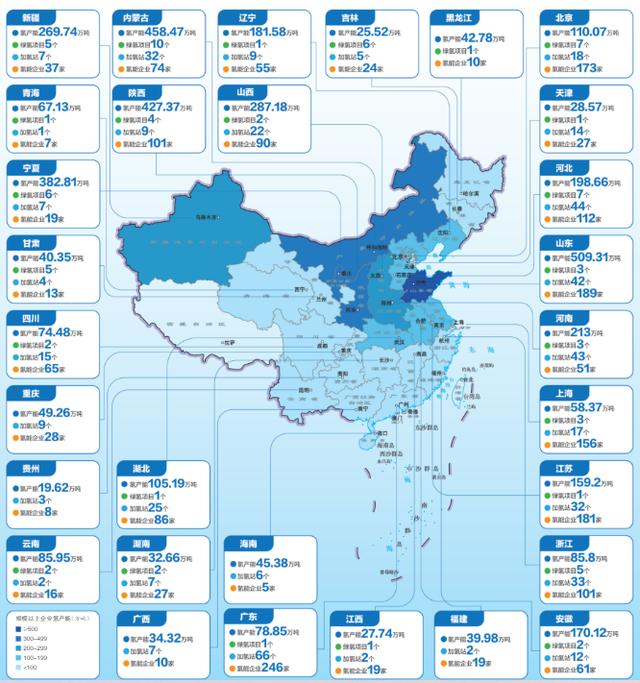新京報零碳研究院出品 全國氫能產業(yè)地圖來了！